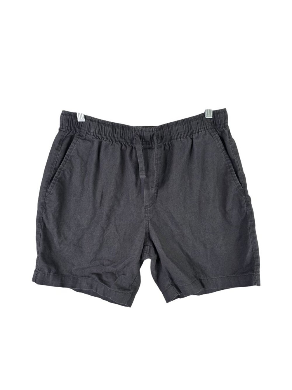 Mens Old Navy Dark Gray Linen Blend Jogger Shorts Drawstring 7.5" Inseam Size M